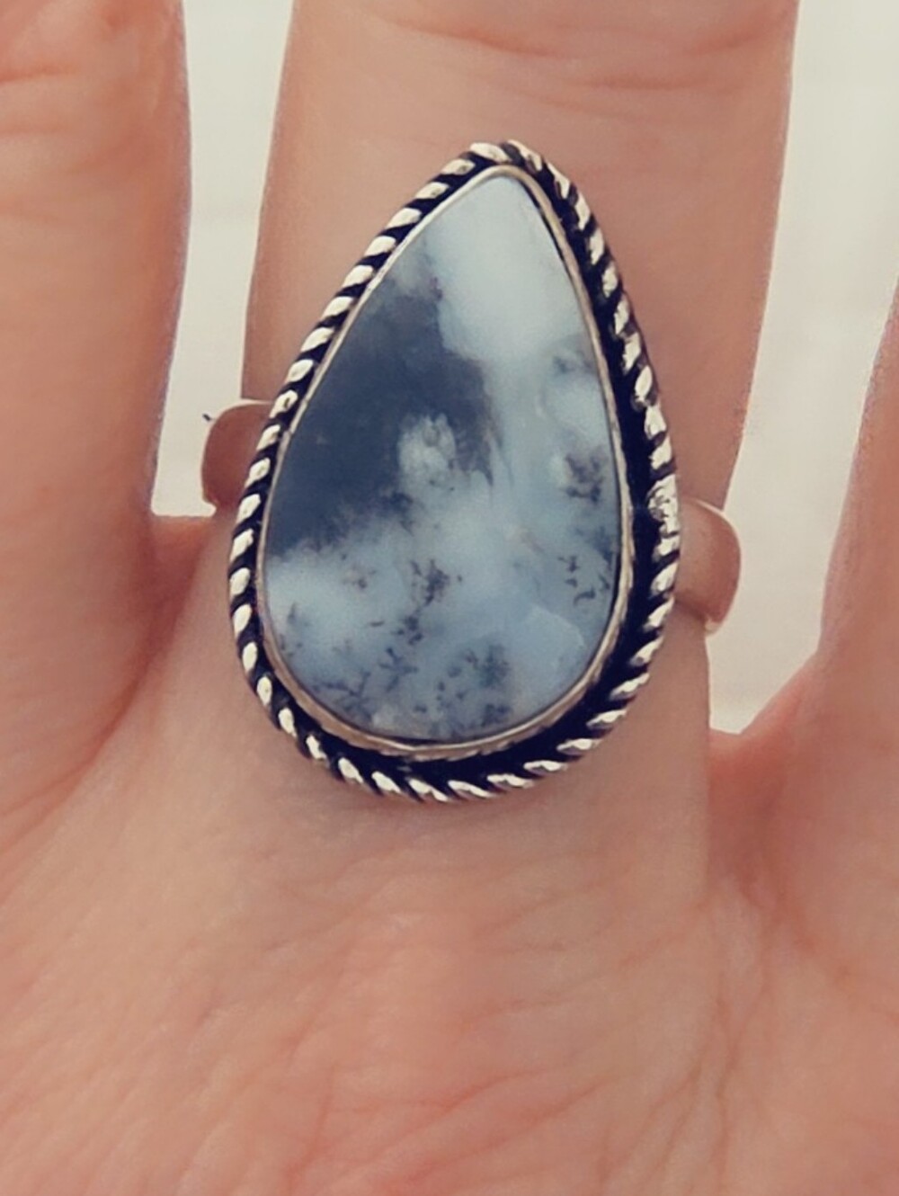 Adjustable Gemstone Statement Ring Overlay Sterling Silver Plated